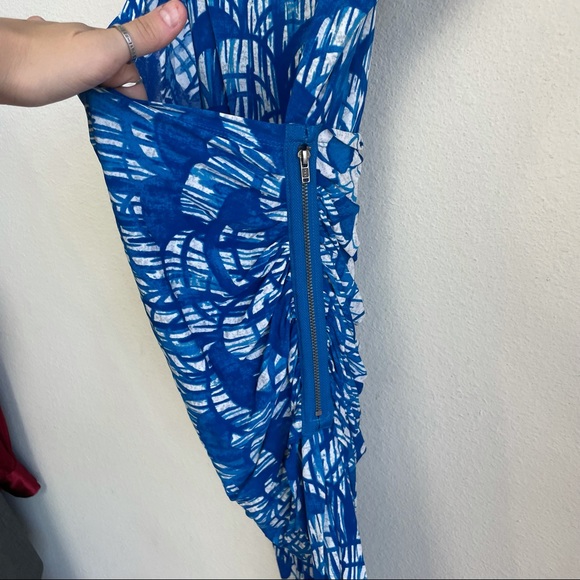 Tracy Reese Draped T Dress Sleeveless Blue - Picture 5 of 13